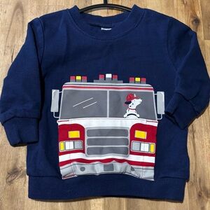 Carter's Navy Fire Truck Sweatshirt
